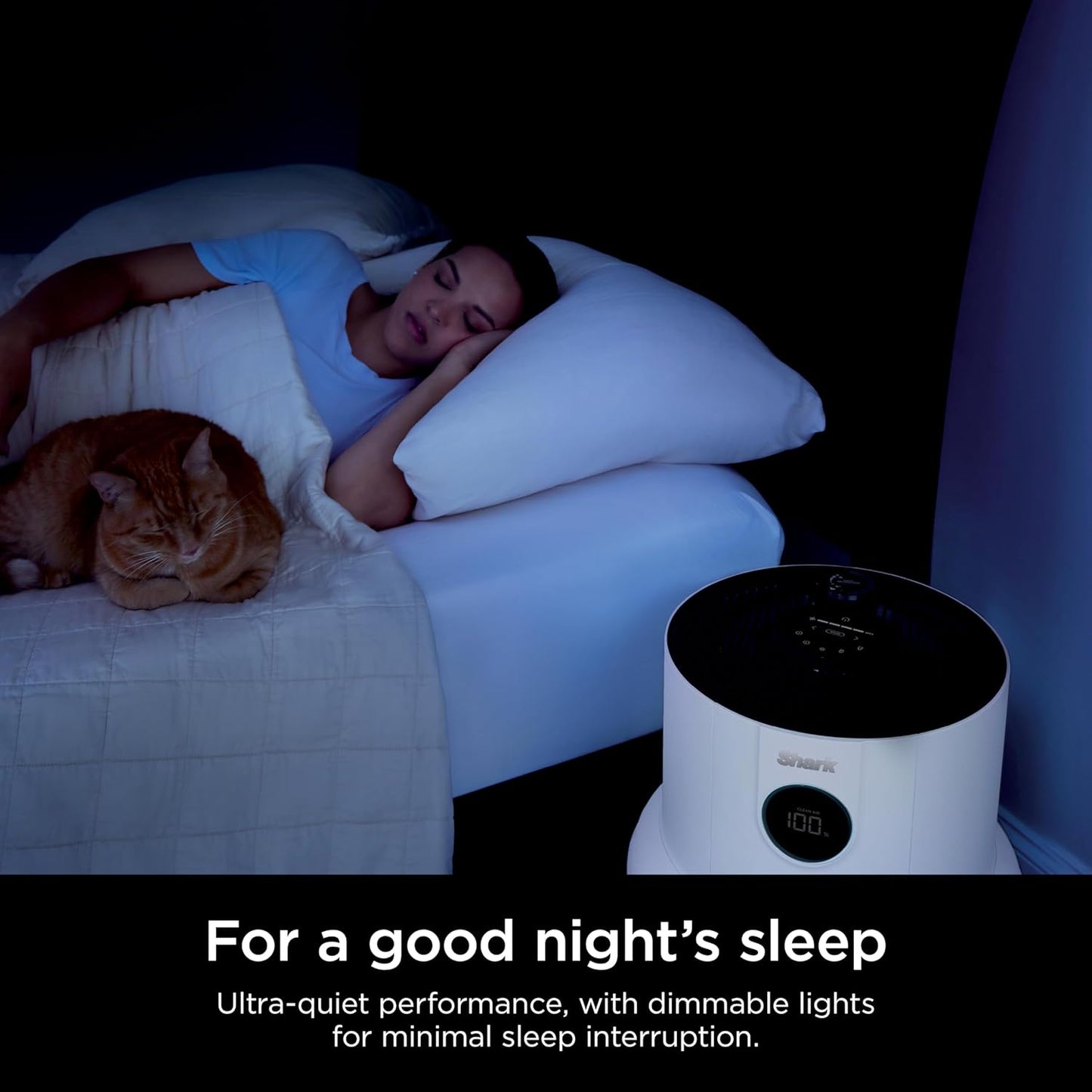 Home purifier with NeverChange HEPA air filter for multi-room powerful purification, filters smoke and captures 99.98% of particles and dust